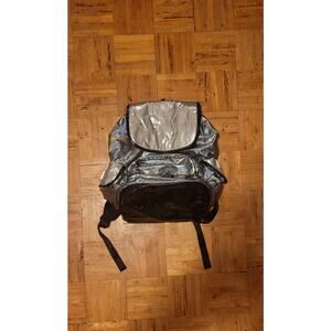 Airbac silver glitter cheer backpack vacuum school gym sports vacation gift LG